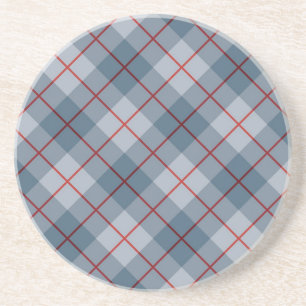 Bias Plaid Blue-Red Stripe Coaster