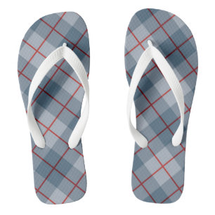 Bias Plaid Blue-Red Stripe Flip Flops