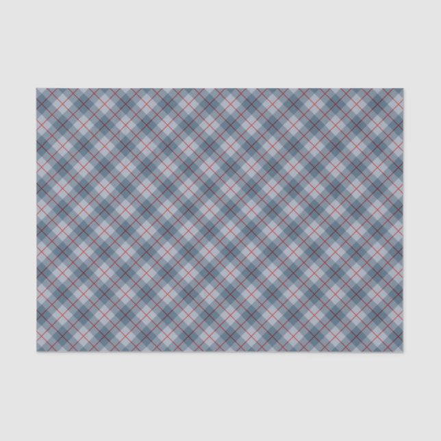 Bias Plaid Blue-Red Stripe Tissue Paper (Front)