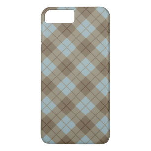 Bias Plaid in Blue and Brown iPhone 8 Plus/7 Plus Case