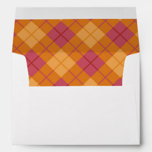 Bias Plaid in Orange and Pink Envelope
