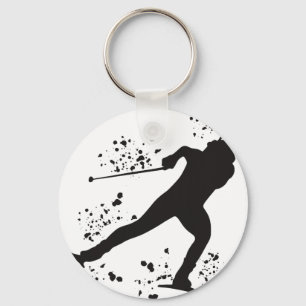 Biathlete Nordic Skiing Biathlon _15 Keychain