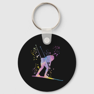 Biathlete Nordic Skiing Biathlon 19 Keychain