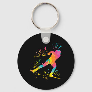 Biathlete Nordic Skiing Biathlon 25  Keychain