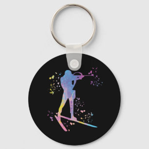 Biathlete Nordic Skiing Biathlon 29 Keychain