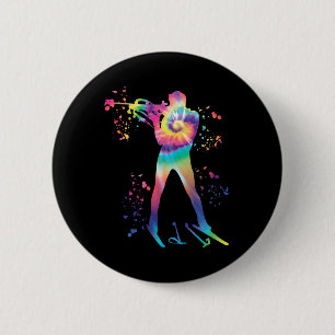Biathlete Nordic Skiing Biathlon 2 Inch Round Button