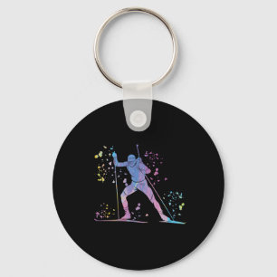 Biathlete Nordic Skiing Biathlon 4  Keychain
