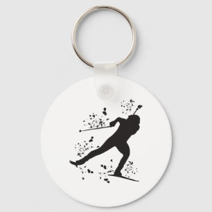 Biathlete Nordic Skiing Biathlon 8  Keychain