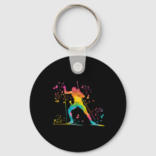 Biathlete Nordic Skiing Biathlon 9 Keychain