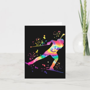 Biathlete nordic skiing biathlon card
