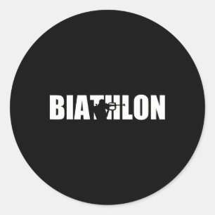 Biathlon 3 classic round sticker