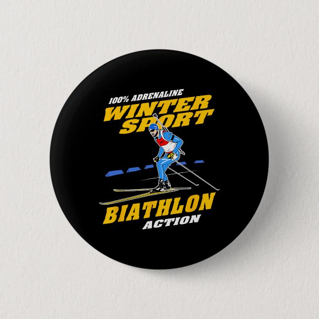 Biathlon 8  2 inch round button (Front)