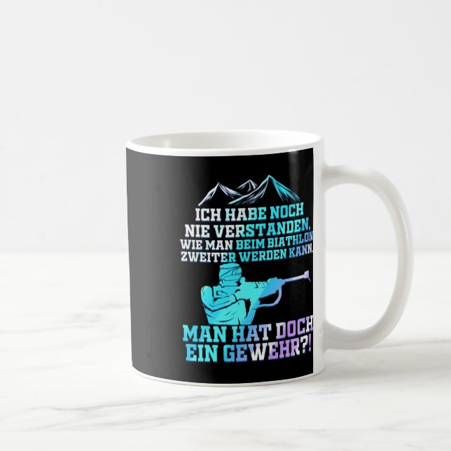 Biathlon And Rifle - Never A Second Gift  Coffee Mug (Right)