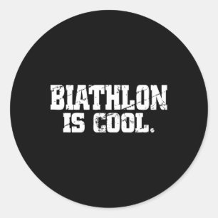 Biathlon Biathlet Biathlon Sport 2 Classic Round Sticker