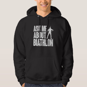 Biathlon Biathlete Cross Skiing Target Shooting Hoodie