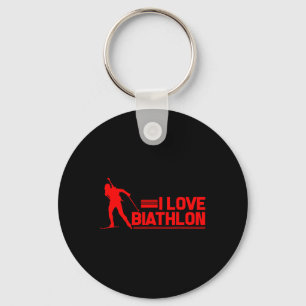 Biathlon Biathlete Skiing Shooting For Men Women K Keychain