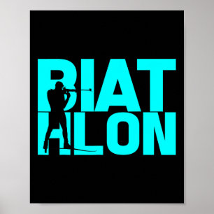Biathlon Biathlete Skiing Shooting For Men Women K Poster