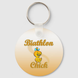 Biathlon Chick Keychain