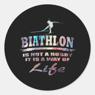 Biathlon Classic Round Sticker