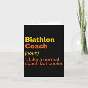 Biathlon Coach Definition Funny Biathlete Humour 7 Card