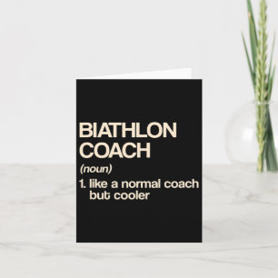 Biathlon Coach Definition Funny Biathlete Humour  Card