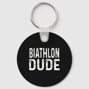 Biathlon Dude Distressed Sprint Pursuit Relay Trac Keychain