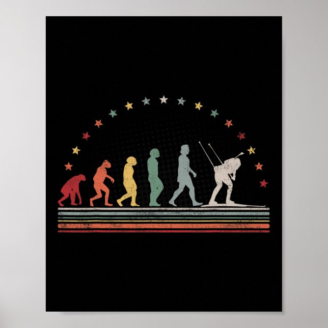 Biathlon Evolution Retro Ski Hob  Poster (Front)
