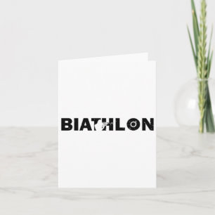Biathlon Funny Biathlete Shooting Skiing Target Sp Card