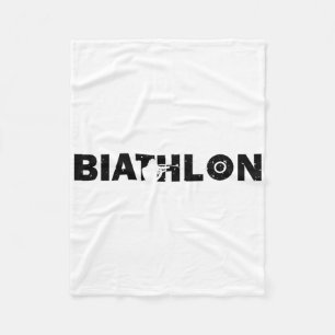 Biathlon Funny Biathlete Shooting Skiing Target Sp Fleece Blanket