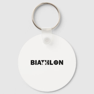 Biathlon Funny Biathlete Shooting Skiing Target Sp Keychain