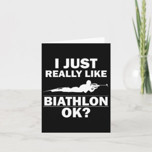 Biathlon Funny Prone Position Biathlete Shooting S Card