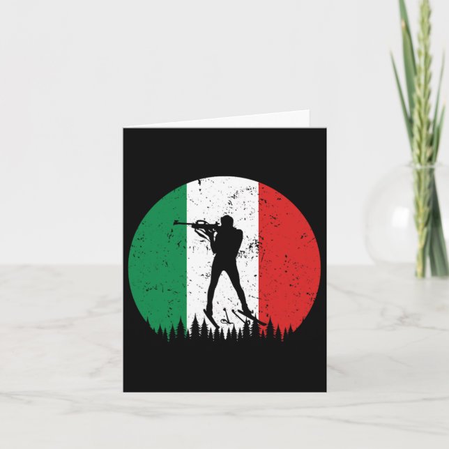 Biathlon Italy World Cup Winter Sport Land It Ital Card (Front)