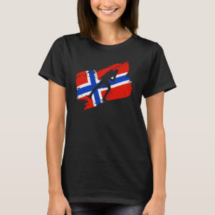 Biathlon Norway Flag Norweigan Cross Country Skiin T-Shirt
