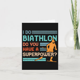 Biathlon Player Athlete Winter Sports Skiing Rifle Card