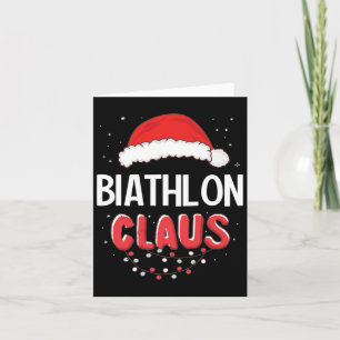 Biathlon Santa Claus Christmas Matching Costume  Card