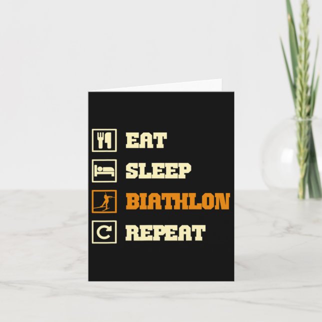 Biathlon Saying  Card (Front)