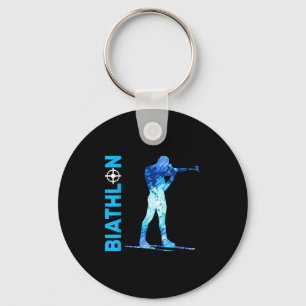 Biathlon Shooting And Skiing Winter Sports  Keychain