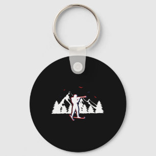 Biathlon Shooting Sport Target Skiing Competition Keychain