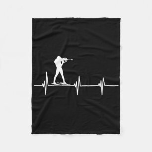 Biathlon Ski Biathlet Winter Sports Cross-country Fleece Blanket
