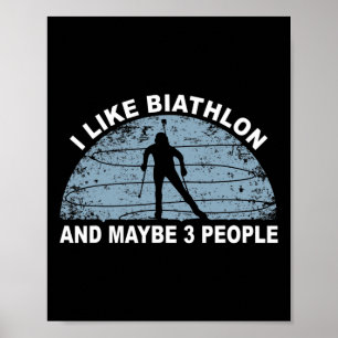 Biathlon Ski Biathlet Winter Sports Cross-country Poster