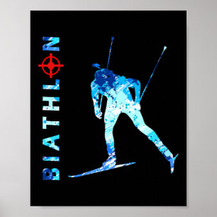 Biathlon Ski Shooting And Skiing Winter Sport Poster
