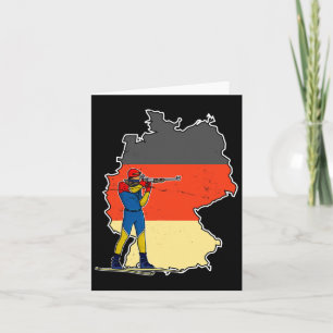Biathlon Ski Skier Cross-country Ski Trail 11 Card