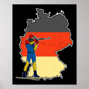 Biathlon Ski Skier Cross-country Ski Trail 11  Poster