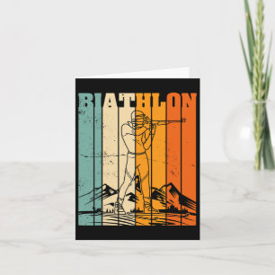 Biathlon Ski Skier Cross-country Ski Trail 8  Card