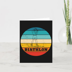 Biathlon Ski Skier Cross-country Ski Trail  Card