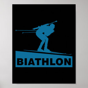 Biathlon Ski Skier Winter Sports Cross-country Ski Poster
