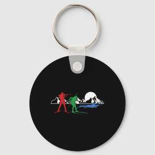 Biathlon Ski Winter Sports Cross Country Skiing Sn Keychain