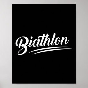 Biathlon Skiing Biathlete Shooting  Poster