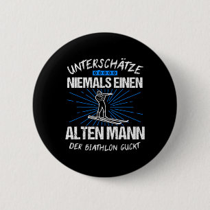 Biathlon Skiing Skier Ski Cross-country Gift  2 Inch Round Button