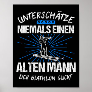 Biathlon Skiing Skier Ski Cross-country Gift Poster